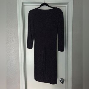 American Living Sparkling Black Long Sleeve Dress